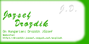 jozsef drozdik business card